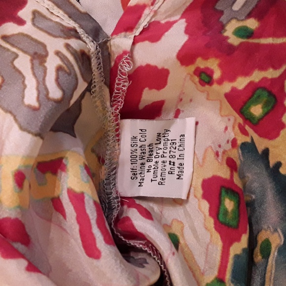 Johnny Was Silk Tunic Medium - Picture 6 of 9